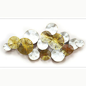 Nestique Special Golden white metal art (52 x 26 Inches) For Walls