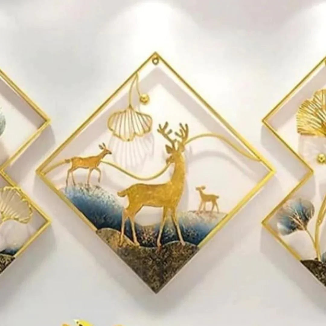 Nestique Special Wandering Deer Diamond Nature Wall Art (21 x 21 Inches)