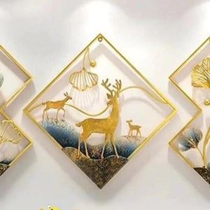 Nestique Special Wandering Deer Diamond Nature Wall Art (21 x 21 Inches)