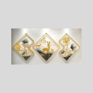 Nestique Special Wandering Deer Diamond Nature Wall Art (21 x 21 Inches)