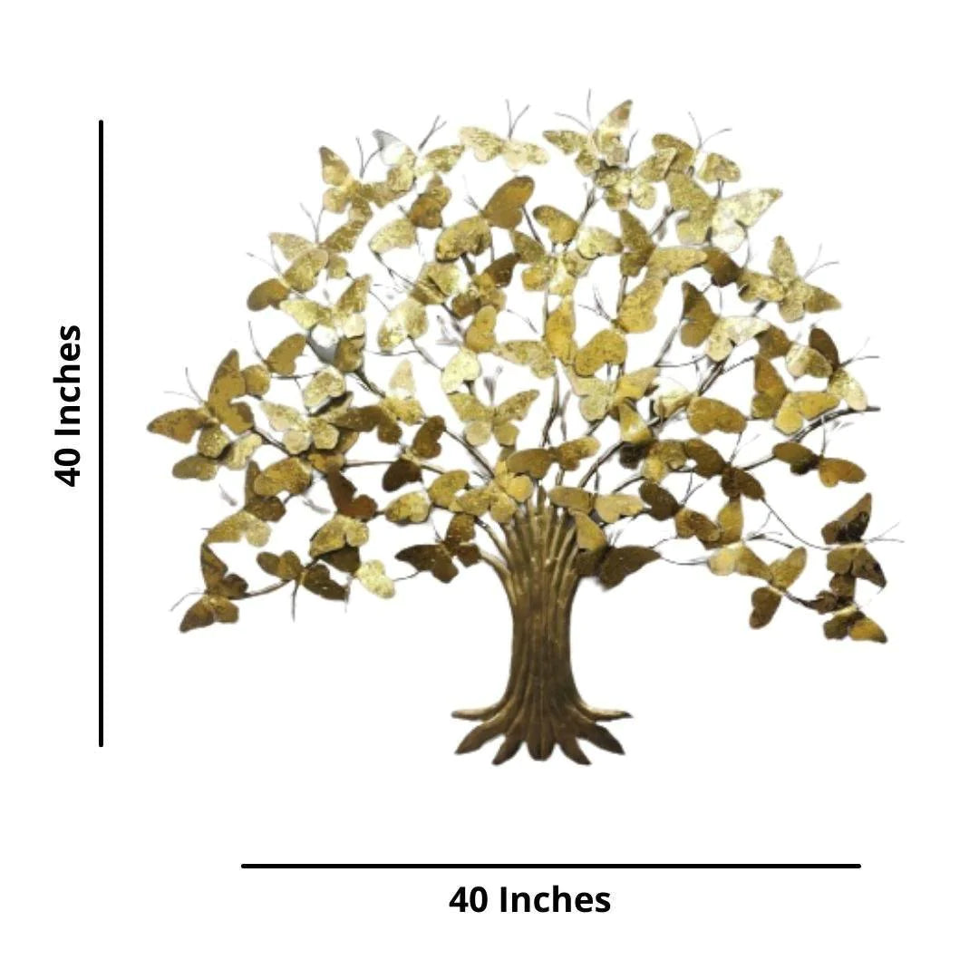 Nestique Metal Butterfly Tree Wall Art (40 x 40 Inches)