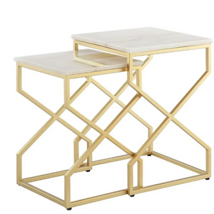 Nestique Marbel Side Table Set Of 2