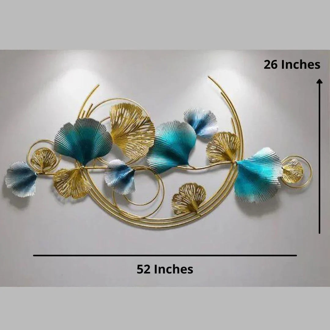 Nestique special Half moon leaf wall art (52 x 26 Inches)