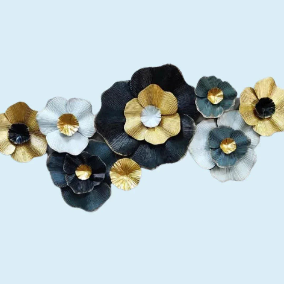Nestique Big Iron Metal Flower Wall Art (49 x 23 Inches)