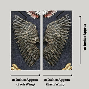 Nestique Dark Metal Wings (18 x 40 Inches)