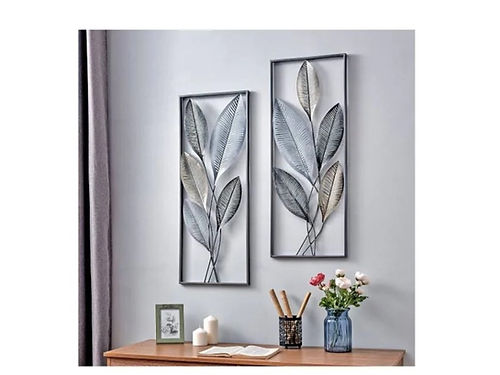 Nestique Set of 2 vertically framed wall design (12 x 30 Inches Each)