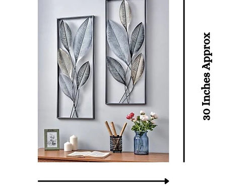 Nestique Set of 2 vertically framed wall design (12 x 30 Inches Each)