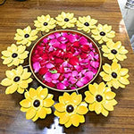 Nestique Beautiful Big Size Metal Lotus Flower Urli/uruli for Floating Flowers