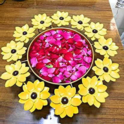 Nestique Beautiful Big Size Metal Lotus Flower Urli/uruli for Floating Flowers