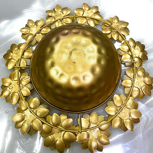 Nestique Beautiful Big Size Metal Lotus Flower Urli/uruli for Floating Flowers