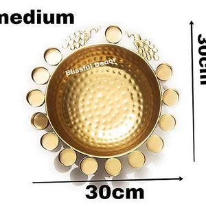 Nestique Designer Decorative Urli Set Beautiful Handcrafted Bowl - Set of -3 Gold
