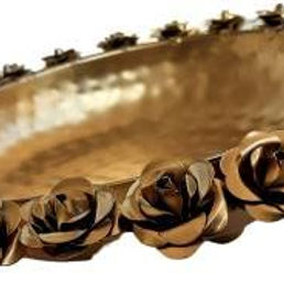 Nestique Metal Decorative Beautiful Handcrafted Bowl for Floating Flowers