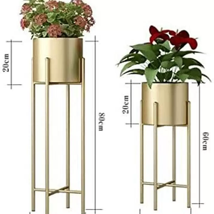 Nestique Plant Container Set (Pack of 2, Metal)