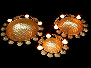 Nestique Handicrafts Peacock Decorative Urli Beautiful Bowl for Floating Flowers