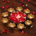 Nestique Metal Bowl Shaped Urli for Diwali Home Décor//Gifting//Showpiece