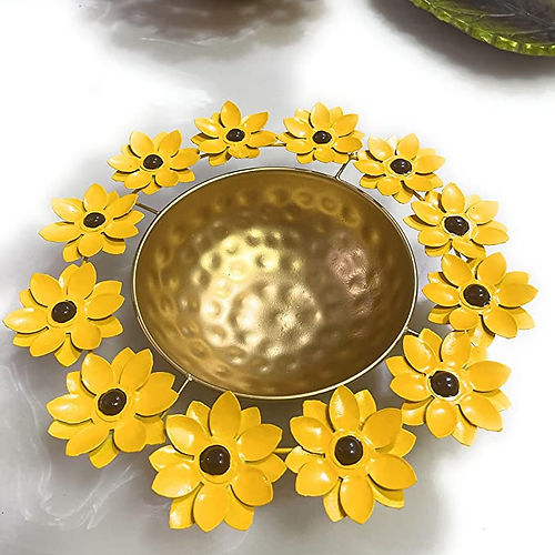 Nestique Beautiful Big Size Metal Lotus Flower Urli/uruli for Floating Flowers