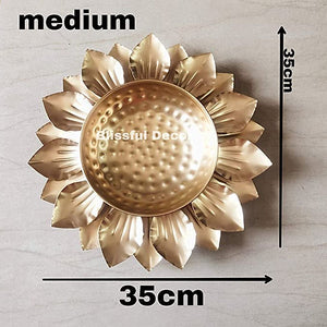 Nestique Cast Iron Round Flower Border Designer Decorative Lotus de Urli
