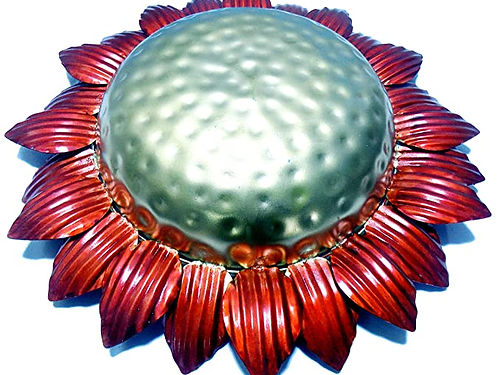 Nestique Decorative Round Lotus Shape Metal Urli Candle Flower for Diwali