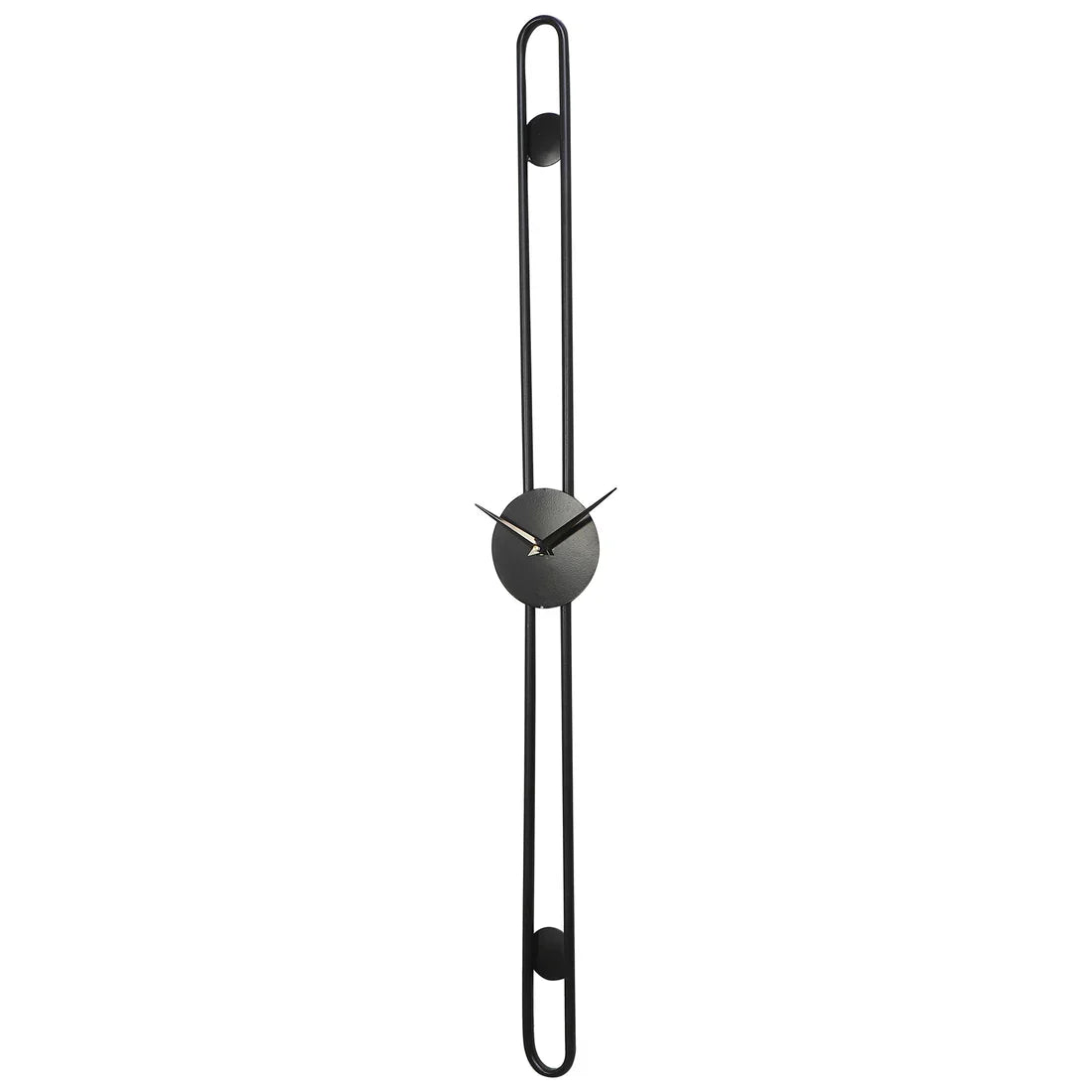 Minimal Long Hollow Black Wall Clock