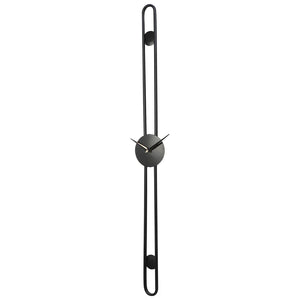 Minimal Long Hollow Black Wall Clock
